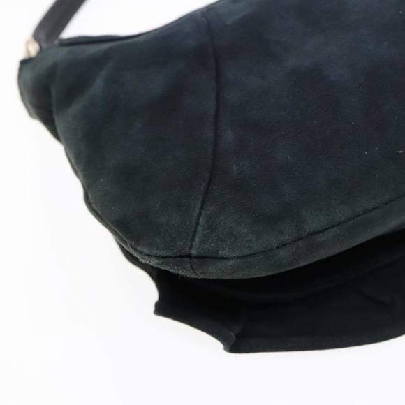 SAINT LAURENT Shoulder Bag Suede Gold Black 112930 Auth 90699 - Picture 13 of 16